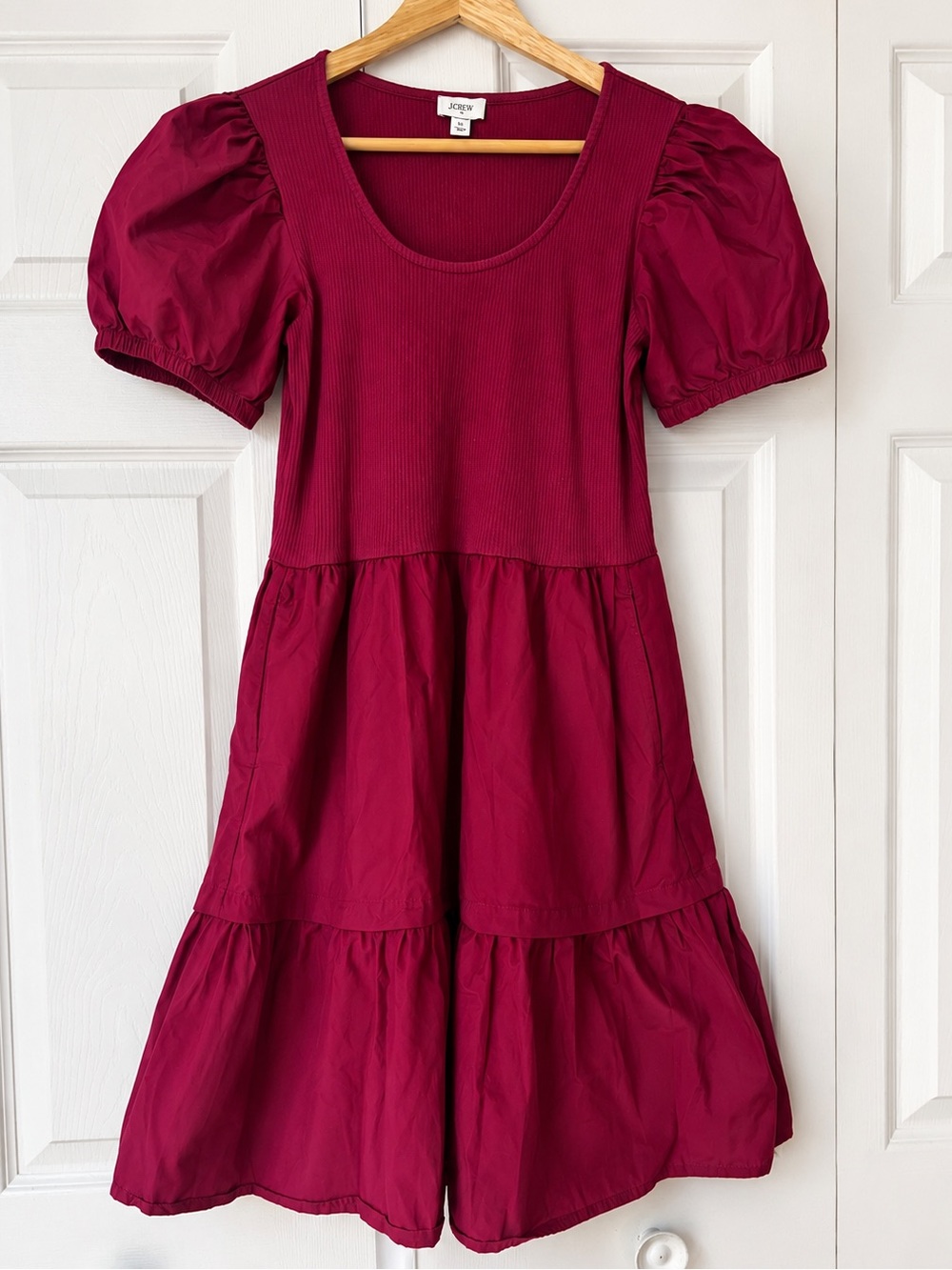 J. Crew Puff-Sleeve Tiered Dress